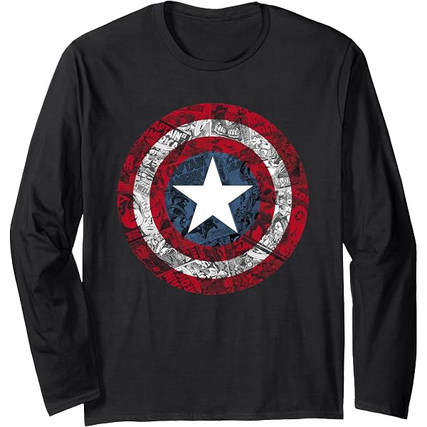 Marvel T-Shirt 'Captain Shield Silver' – Offizielles Herren-Shirt Mit Captain America Design