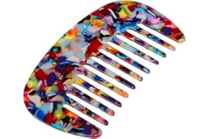 VOCOSTE Wide Tooth Comb for Women - Anti-Static Pocket Size for Thick Curly Hair, Travel Mini Comb for Wet and Dry Hair - Assorted Colors