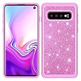 MIITUUELE Galaxy S10 Case, Glitter Case Sparkle Bling, Shining Heavy Duty Protec