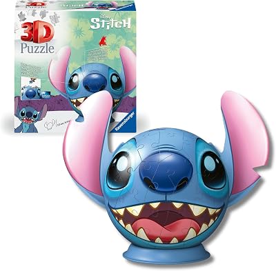 - Puzzle 3D Stitch con Orejas 77 Piezas, +6 años