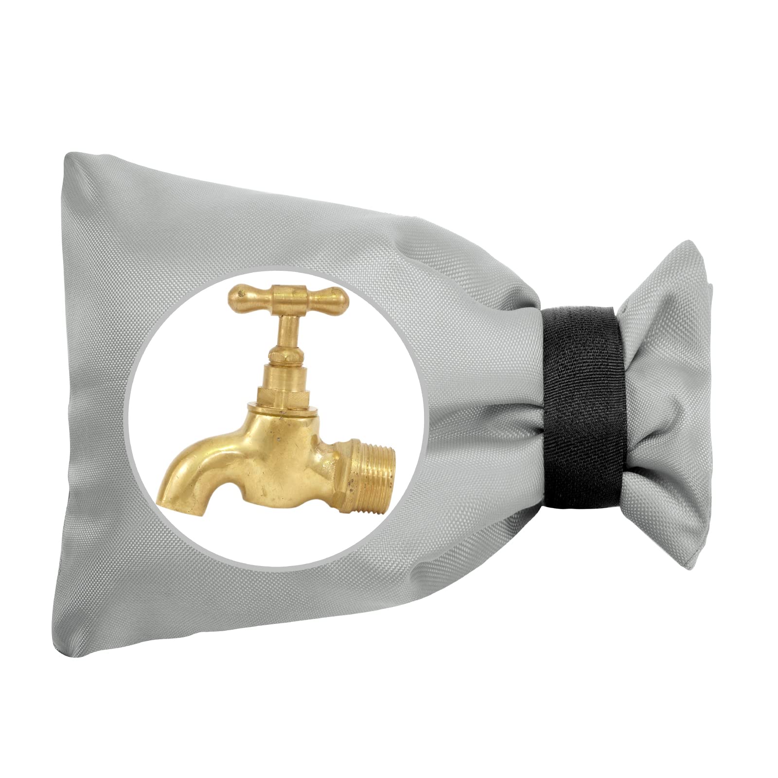 Vicloon Outside Tap Covers for Winter, 1pcs Large Outdoor Tap Cover Insulated Protector, Waterproof & Thickened Thermal Tap Jacket Protects Your Tap from Freezing Bursting (Grey)