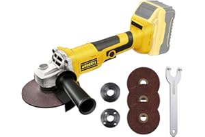 AODERTI Cordless Angle Grinder for DEWALT 20V Max Battery, 10000RPM Brushless Grinder Tool, 4-1/2'' Electric Grinders Power Tools with Grinding Wheels and Auxiliary Handle for Cutting, Grinding (Tool Only)