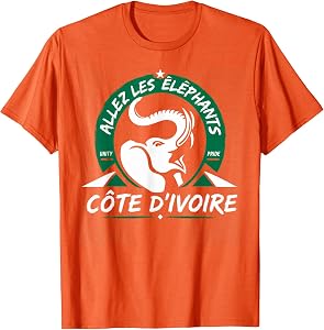 Ivory Coast Pride Cote D'Ivoire Heritage Elephant Flag T-Shirt