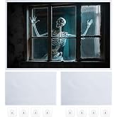Oudain 2 Pack Rear Projection Screen Halloween,40 x 60 Inch | White Fabric for Projecting Videos, Portable with Mounting Hardware, For Windows Doors, Indoor Outdoor Halloween Decor