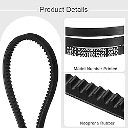 uxcell 4Pcs AX70 EPDM V-Belt, Raw Edge Cogged