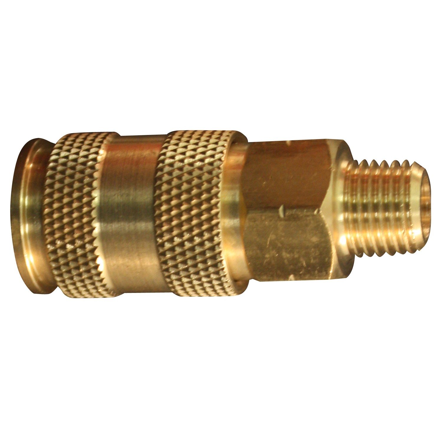 Milton Industries S-765 HI-Flo V-Style -FeetA, M, V-Feet 1/4-Inch MNPT Brass Body, Single - Air Tool Fittings - 