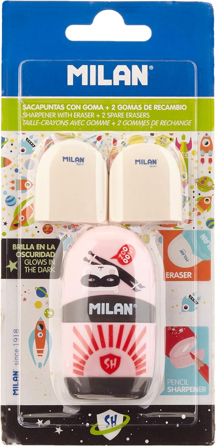 Super Heroes Sharpener 2 Erasers Refill BigaMart