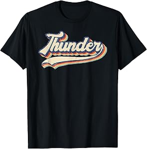 Thunder Name Vintage Retro Gift Men Women Boy Girl T-Shirt