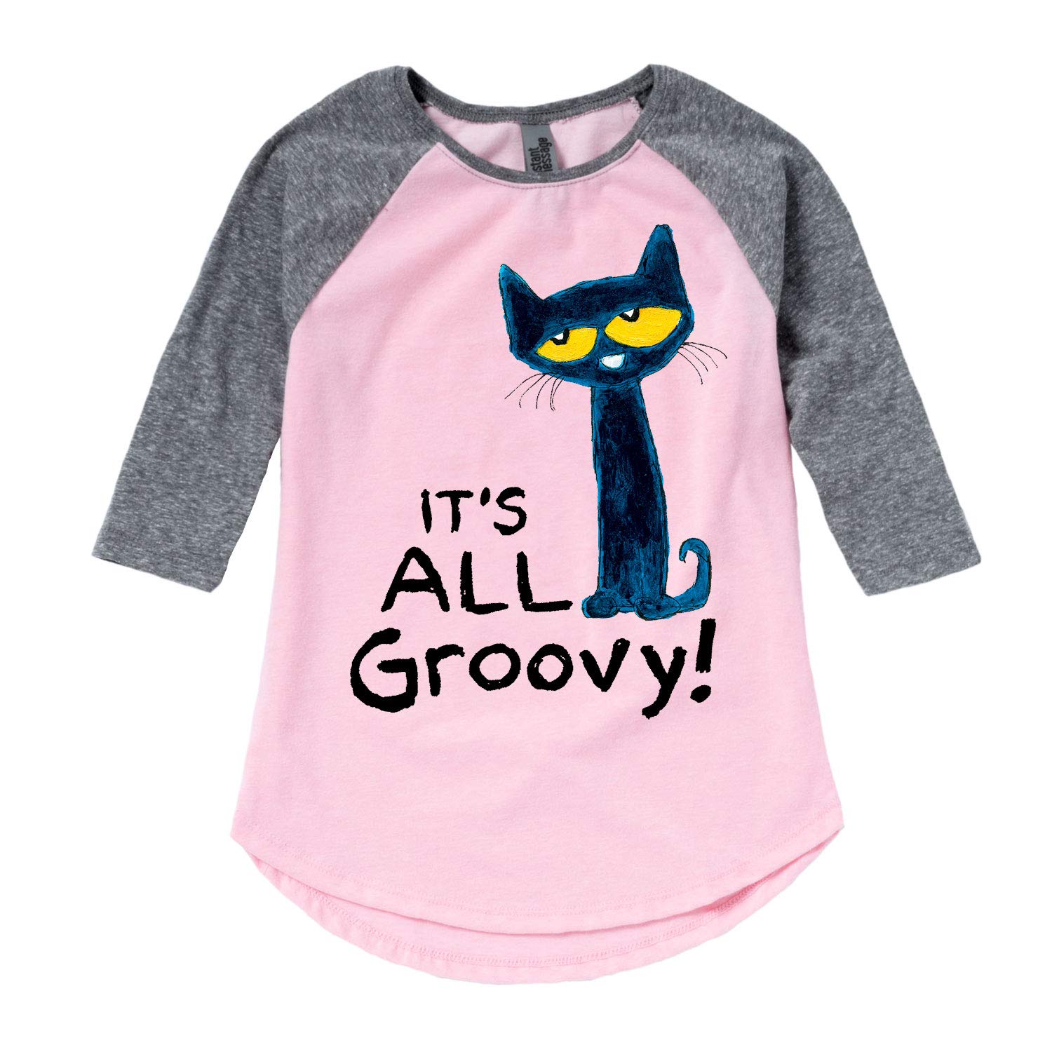 Pete The Cat It's All Groovy - Toddler Girl Shirt Tail Raglan