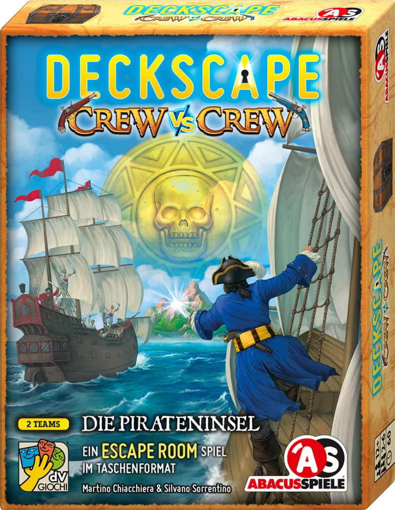 ABACUSSPIELE 38211 - Deckscape - Crew vs Crew - The Pirate Island, Escape Room Game, Card Game