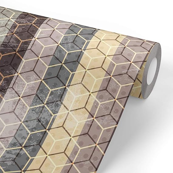 ArtzFolio Vintage Cubes SelfAdhesive Peel and Stick Plain Matte