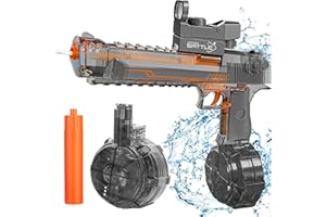 Moritakk Electric Water Guns for Kids Ages 4-8,Transparent Automatic Water Squirt Guns with 500CC High Capacity, up to 25-35 FT Range, Water Gun for Summer Pool Parties Beach Games.