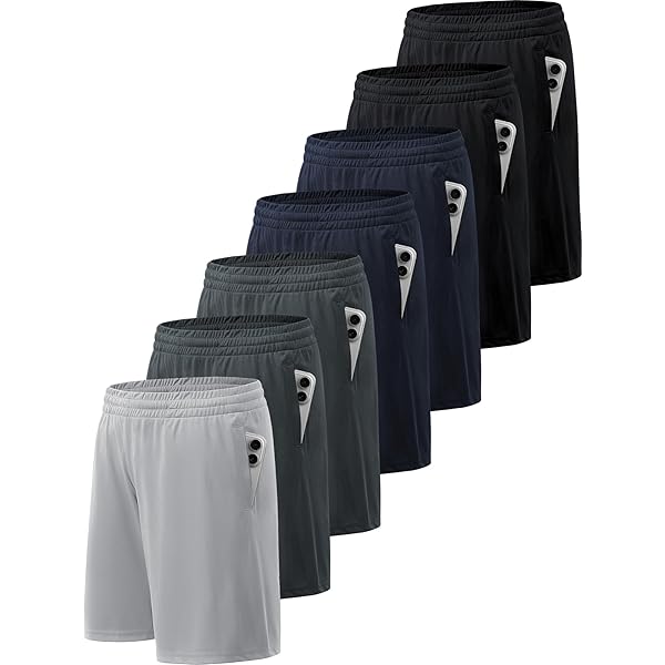 POVWVPY Men Running Athletic Shorts, Quick Dry 7 inch Inseam Gym