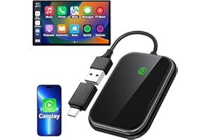 Wireless Carplay Adapter for Apple - 2025 Upgrade Seamless Connection Convert Wired to Wireless Car Play Adapter Plug & Play 