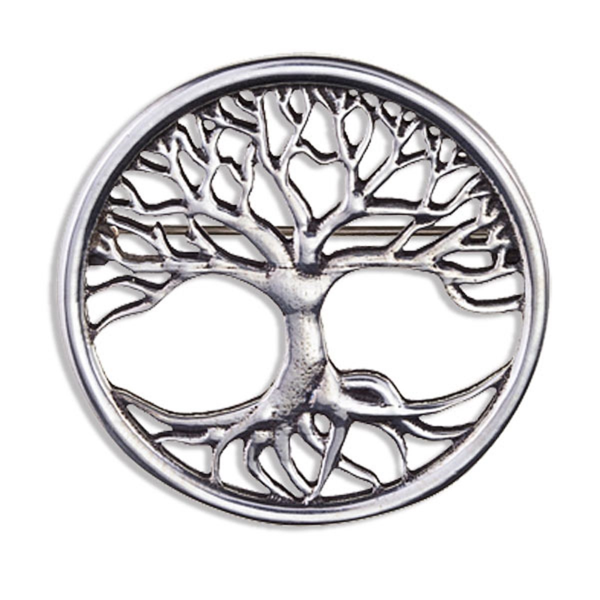 Pewter Tree of Life Brooch