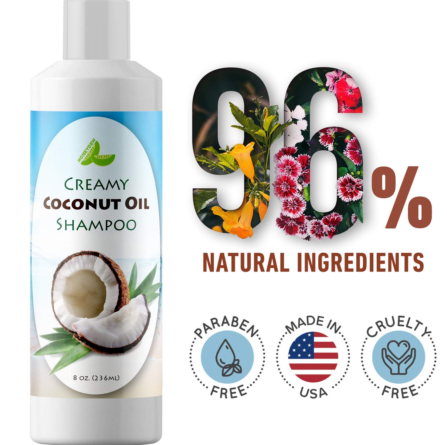 Natural Coconut Oil Shampoo for Hair Growth Hair