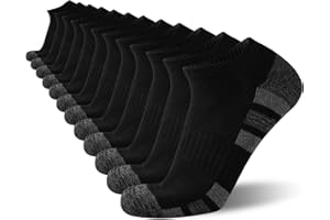 COOVAN 12 Pack Mens Ankle Socks Low Cut Cushioned Comfort Breathable Casual Socks 12 pairs