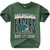 GLIGLITTR Toddler Girl Boy Football Shirt Sundays are for The Birds Game Day Outfit Kids Football Season Sports Fans Tee Tops