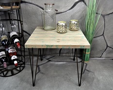 Beistelltisch Couchtisch 50 x 50 cm Metall Industrie Look Vintage Loft Living LV50275