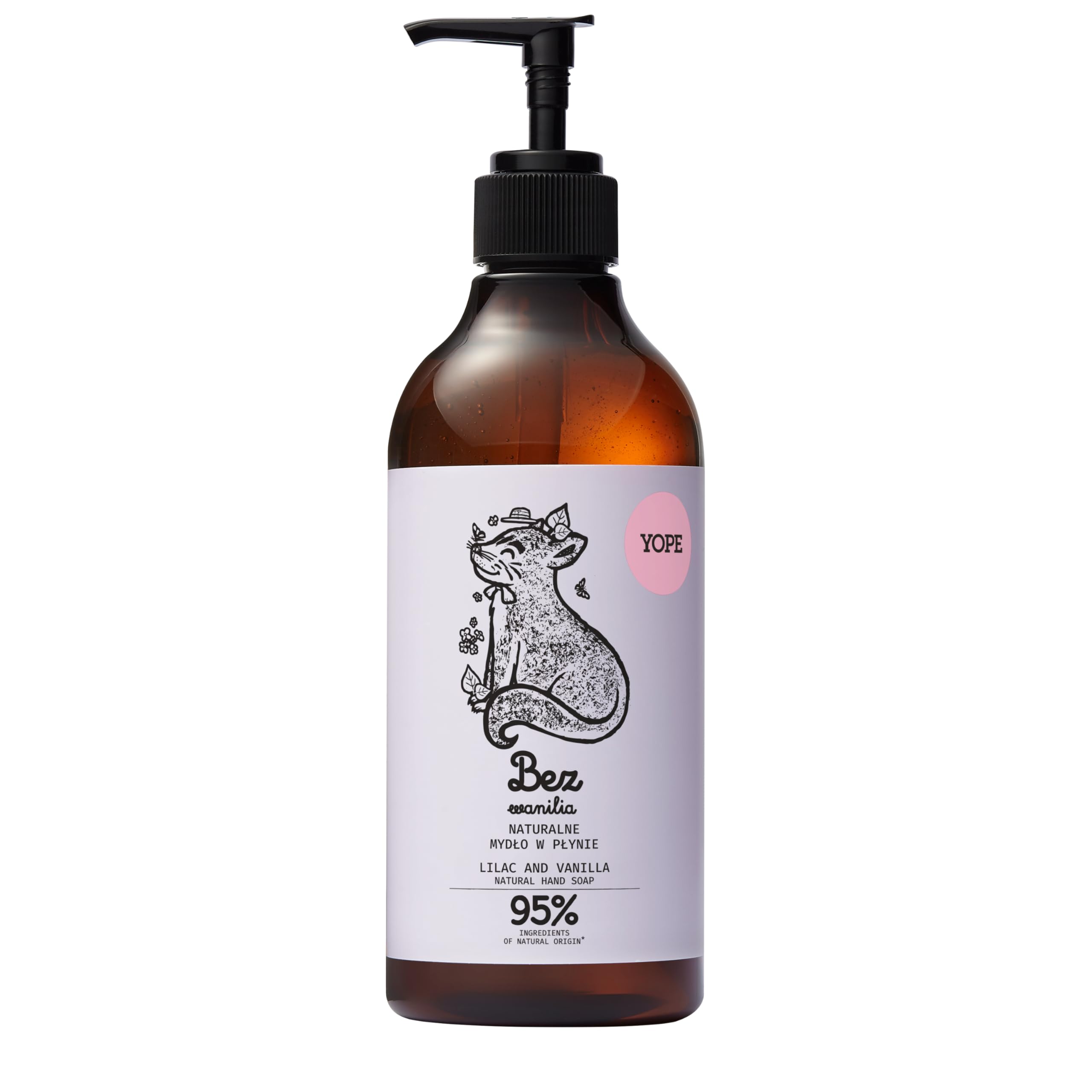 YOPE Natural Hand Wash | Vanilla Extract | Lilac Hydrolate | Neutral pH | Moisturising | Soothing | Lilac and Vanilla 500 ml