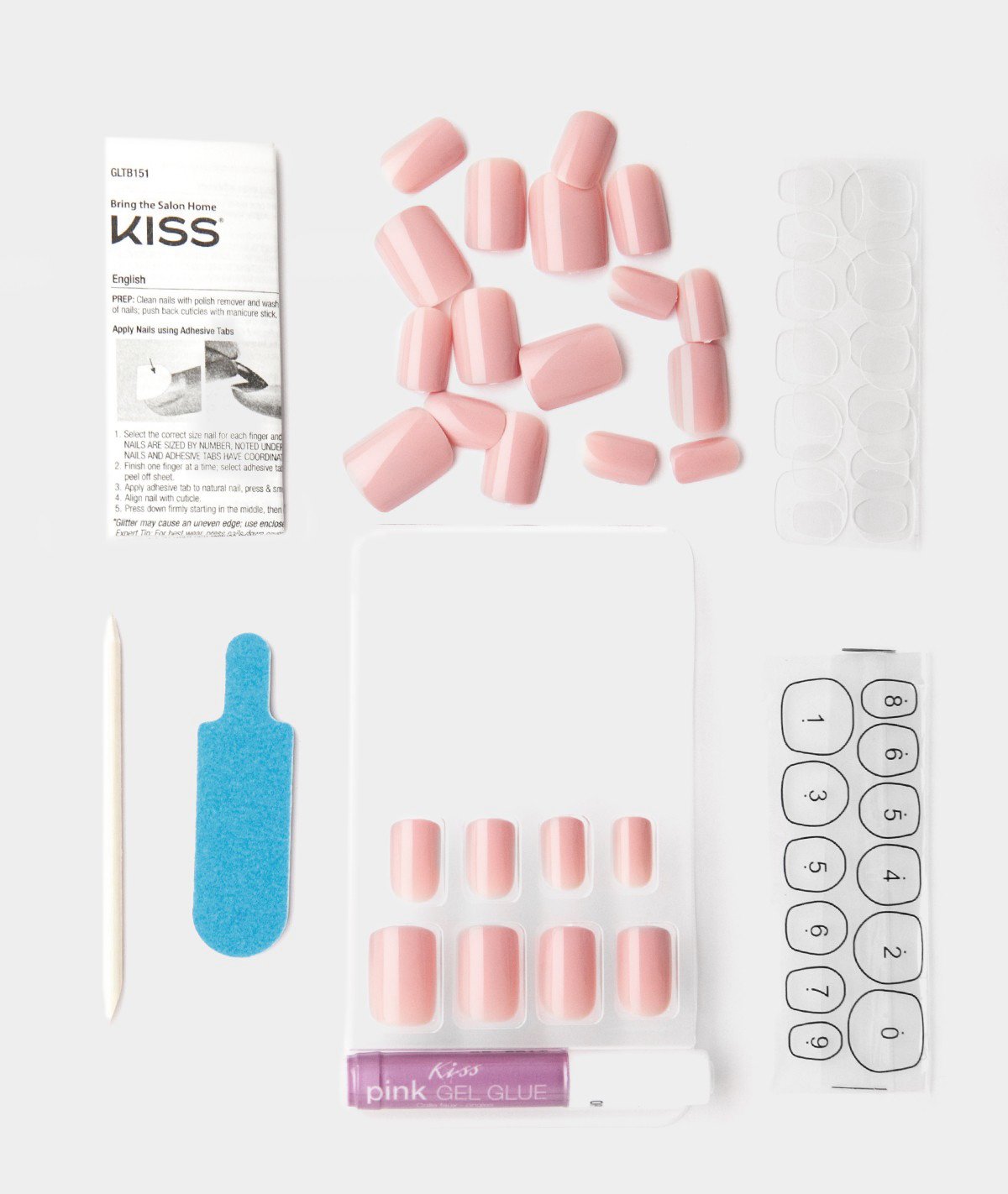 Kiss MEDIUM MATTE GREY GEL FANTASY Nails "KGN11" (TIGHT