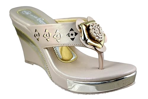 ladies gold sandals