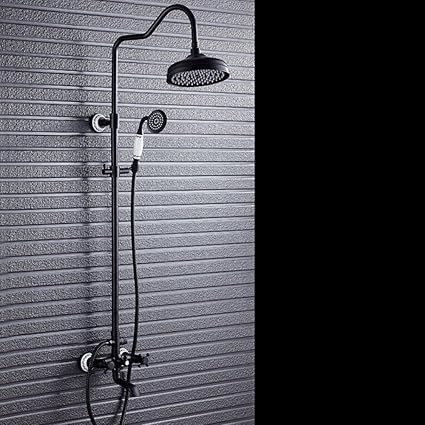 Lina Continental Black Copper Shower Faucet Shower Set Ys