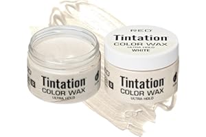 Red by Kiss Tintation Temporary Hair Color Wax – Vivid Instant Color, Ultra Hold, Water & Sweat Resistant, Curly Hair Safe, Non-Drying & Damage-Free (White)