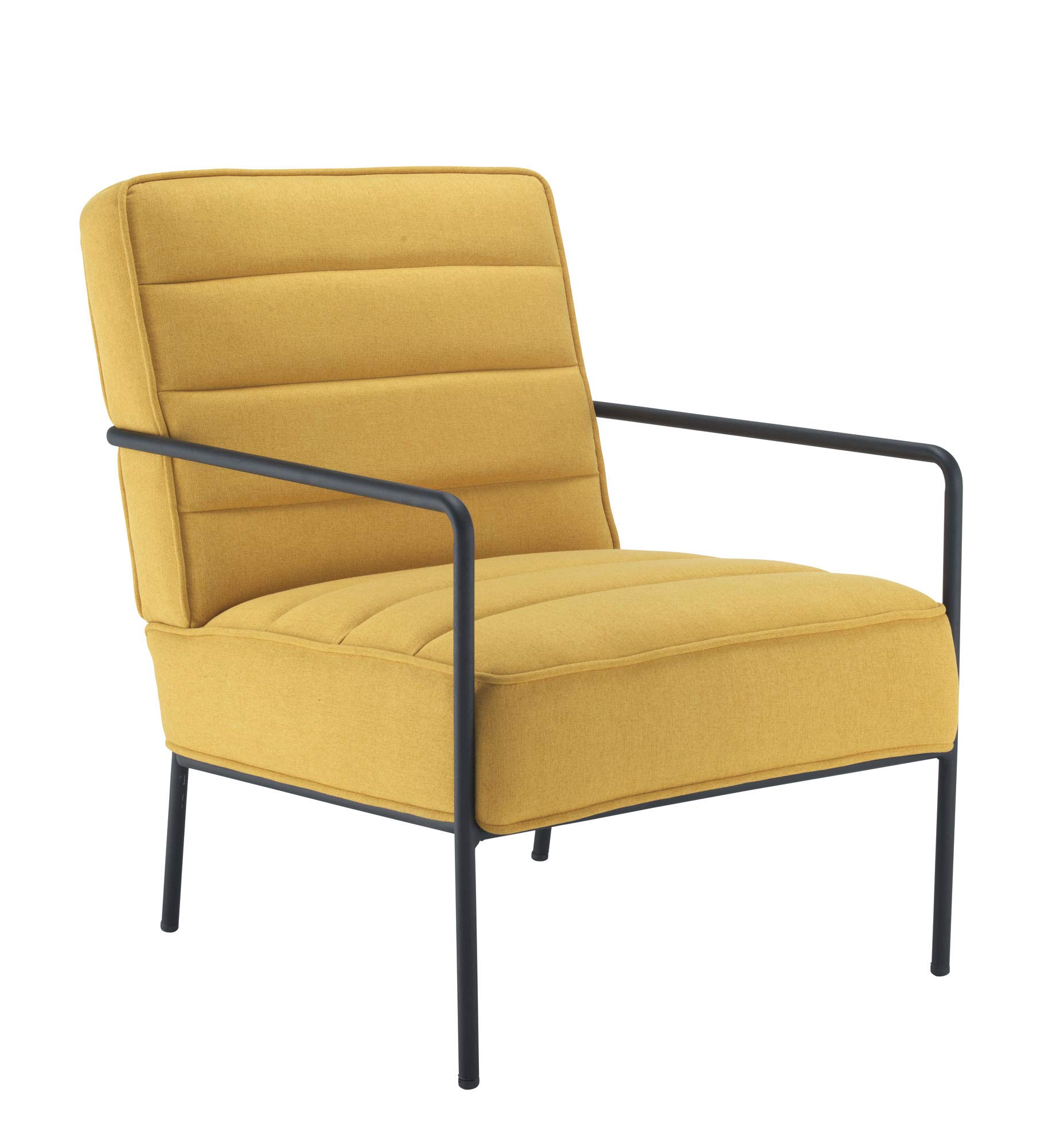 Office Hippo Amethyst Reception Lounge Chair, Mustard Yellow