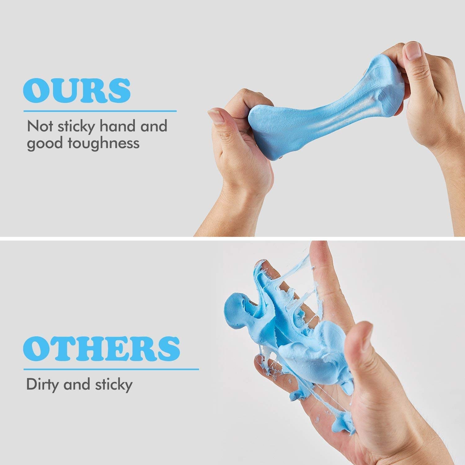 Huibudch Rainbow Slime Fluffy Slime Floam 10 OZ Slime 4 Colors Jumbo Slime Stress Relief Toy Keep Your hands Busy With 4 Colors 10 OZ( Blue Pink Green Purple)