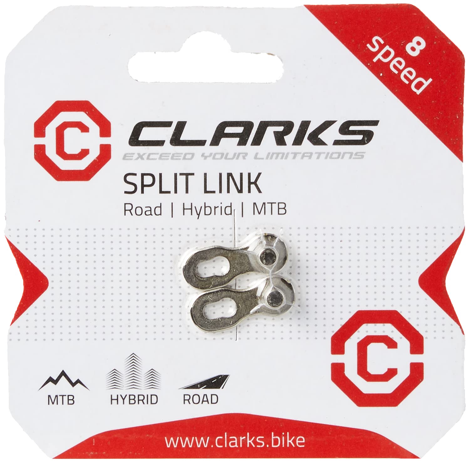 Clarks 7-8 Speed Chain 1/2"x3/32" x116 Links Anti Rust Quick Release Link Inc,Silver (Only split link supplies and No chain is included)