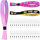 100 Pcs Sublimation Cloth Event Wristband Blank, Disposable Wristbands for Events, Fabric Bracelets Wristbands for Wedding, Lightweight Concert, Club Entrance Wrist Strap Party