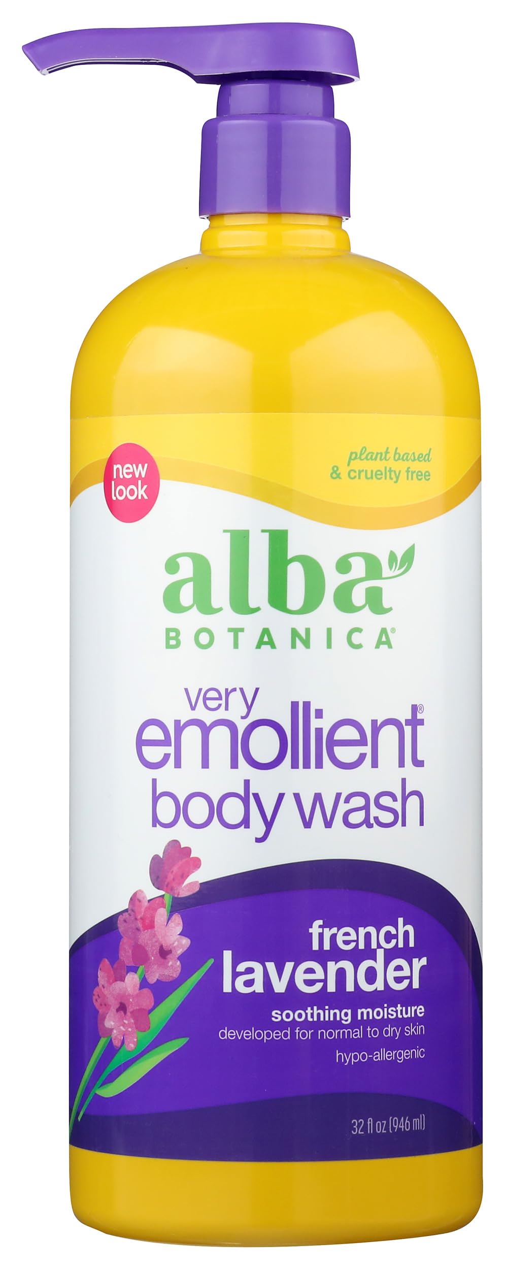 Alba Botanica Very Emollient Bath And Shower Gel French Lavender - 32 Fl Oz