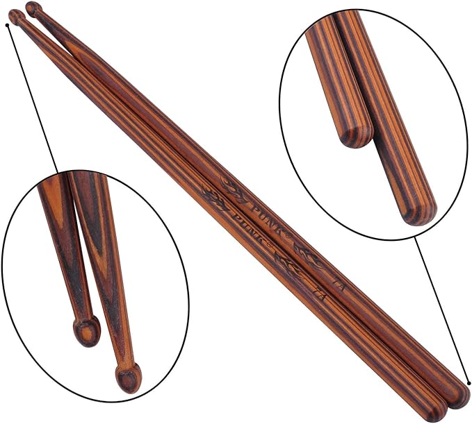 7A Drumsticks Wood Tip Drum Sticks (7A1 pairs Roasted Hard Maple