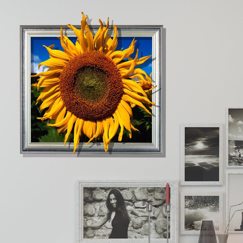 YUANMU 3D ( sunflower ) wall stickers bedroom living room TV sofa background wallpaper HD three-dimensional self-adhesive stickers