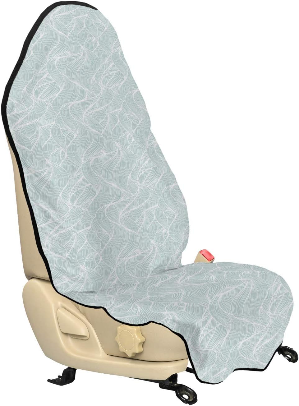 Ambesonne Blue and White Car Seat Hoodie, Contemporary