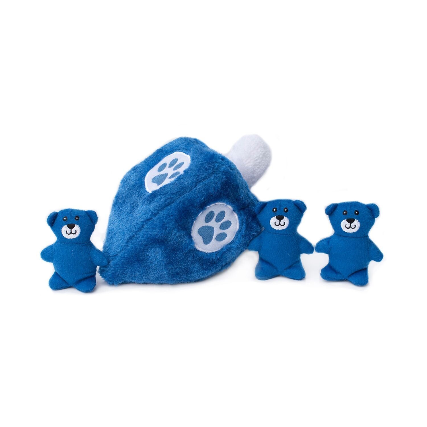 ZippyPaws FENRIR Holiday Burrow, Interactive Squeaky Hide and Seek Plush Dog Toy