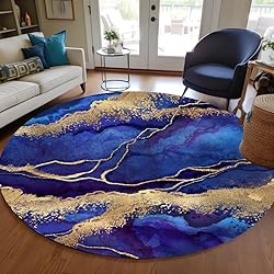 Royal Blue Gold Modern Abstract Marble Pattern