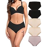 AIRCUTE Washable Adult Urine Incontinence Underwear for Women Leak Proof Absorbent Bladder Protective Panties (Medium, 5 Pack)