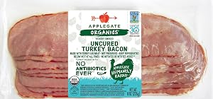 Applegate, Organic Hickory Smoked Uncured Turkey Bacon, 8oz