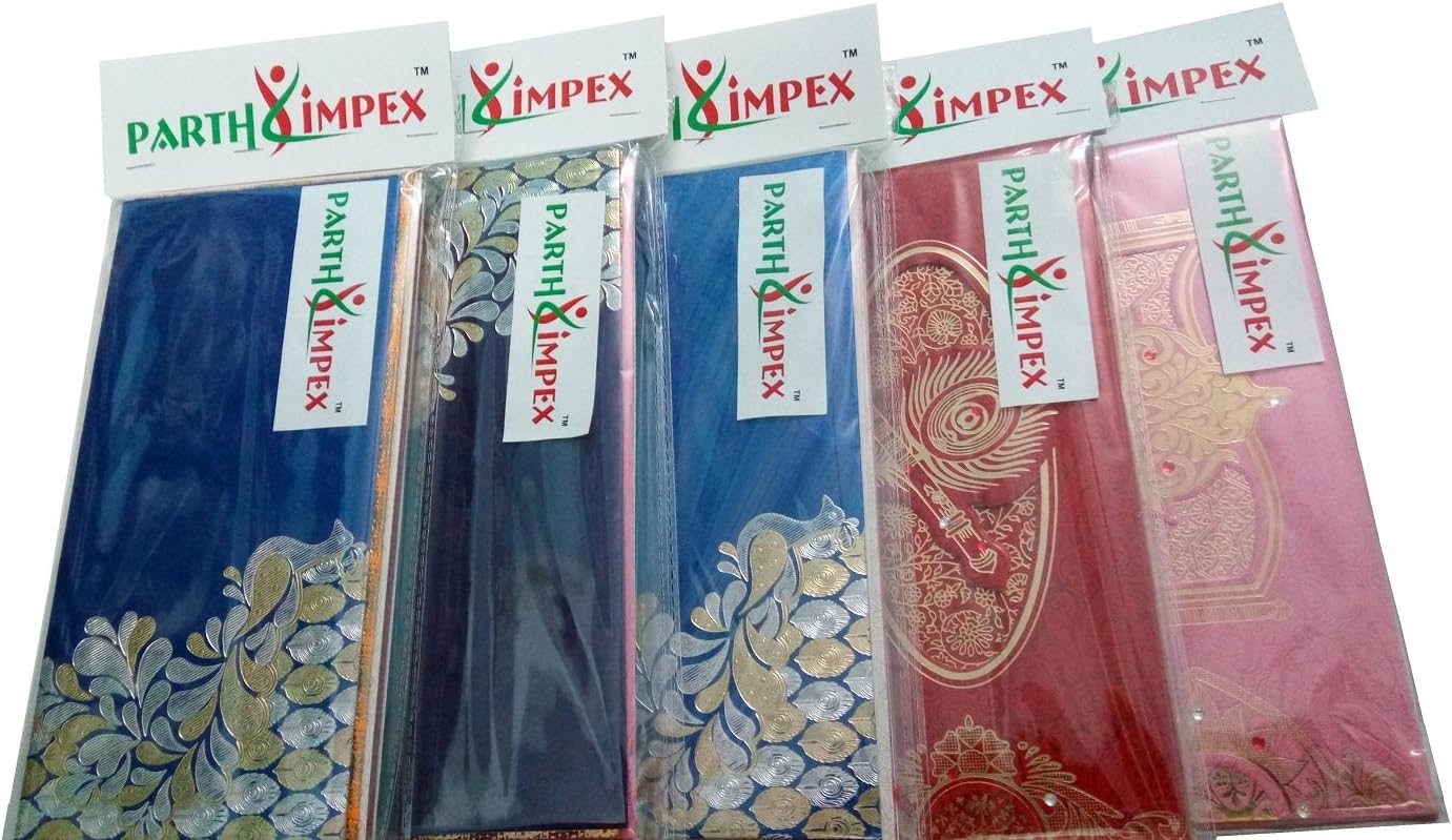 PARTH IMPEX Premium Shagun Gift Envelope (Pack of 10) Assorted Color Designs Money Holder Card Fancy Packet for Christmas Diwali Easter Birthday Wedding Anniversary Designer Invitation Envelopes - Image 3