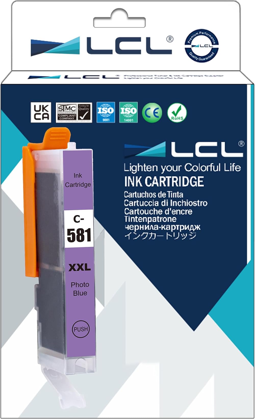 LCL CLI-581XXL Photo Blue Ink Cartridge 12.5ml for Canon PIXMA TS8150 TS9150