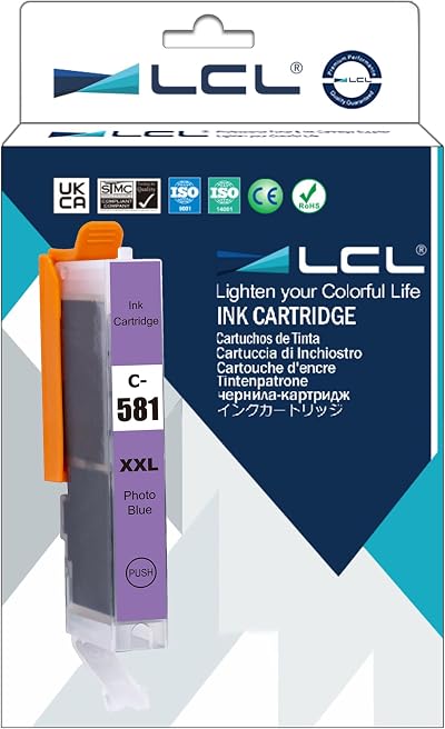 LCL CLI-581XXL Photo Blue Ink Cartridge 12.5ml for Canon PIXMA TS8150 TS9150