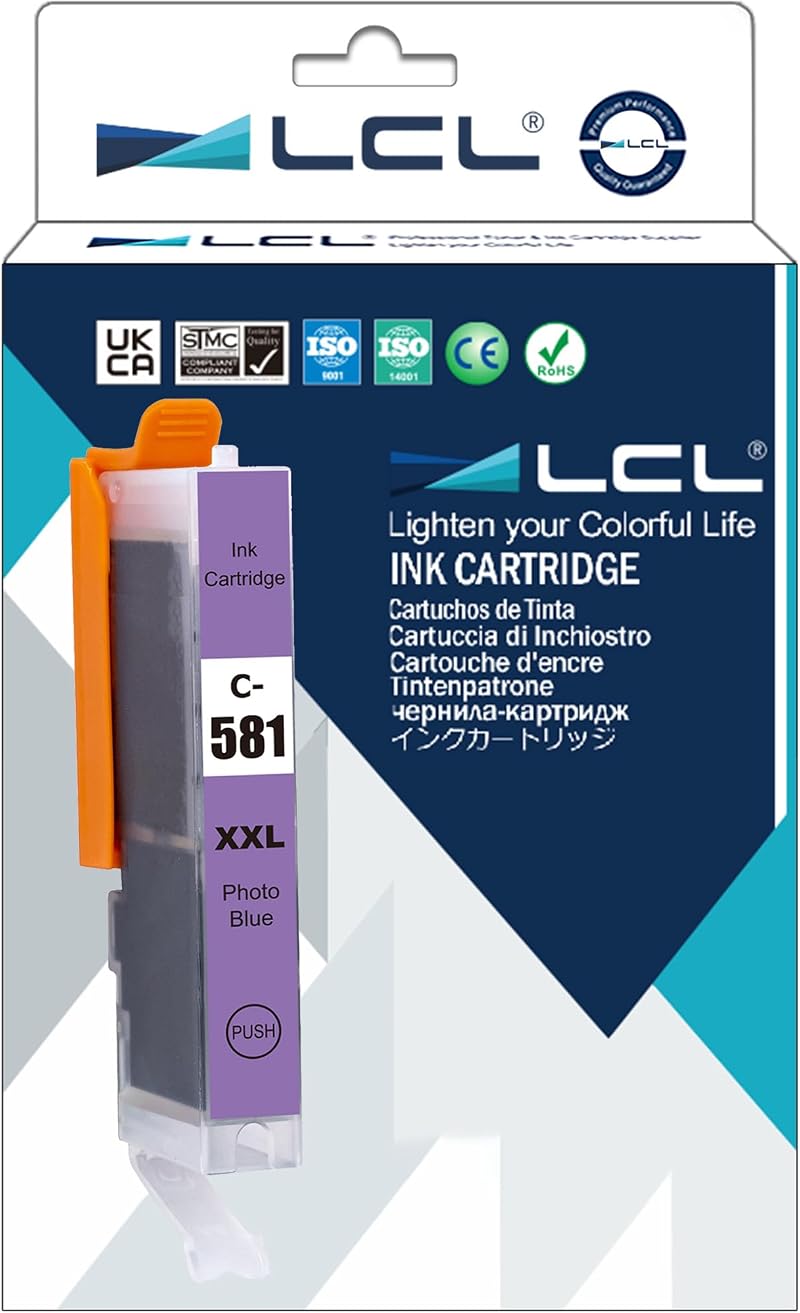 LCL CLI-581XXL Photo Blue Ink Cartridge 12.5ml for Canon PIXMA TS8150 TS9150