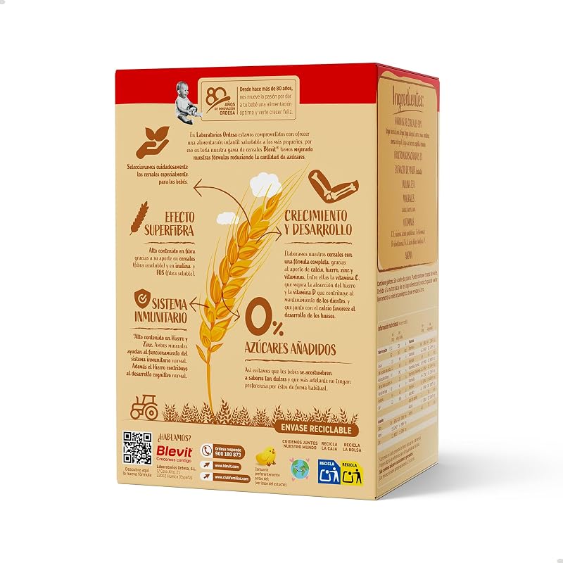 Superfibra 8 Cereais | 500g | Papas para bebés a partir dos 5 meses com vitaminas, minerais e fibra — foto 3 de 8
