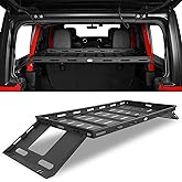 Hooke Road Rear Trunk Cargo Rack Basket Tray for 2007-2026 Jeep Wrangler JK JL 4-Door Hardtops, Sturdy Steel Shelf for Camping Trip Gear