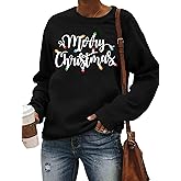 MAIHUN Christmas Sweatshirt Womens Merry Christmas Long Sleeve Xmas Holiday Christmas Lights Pullover Shirts