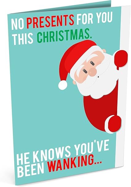 Biglietti Di Natale Umoristici.Divertente E Umoristico Biglietto Di Auguri Di Natale Di Grandi Dimensioni Biglietto Di Natale Con Un Tocco Offensivo Include Un Biglietto Di Auguri In Formato A5 E Una Busta Amazon It