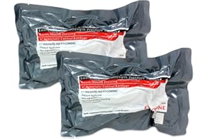 EverOne 6" Israeli Emergency High Strength Compression Bandage, Trauma Wound Dressing, Hemostatic Control Bandage, 2 Pack