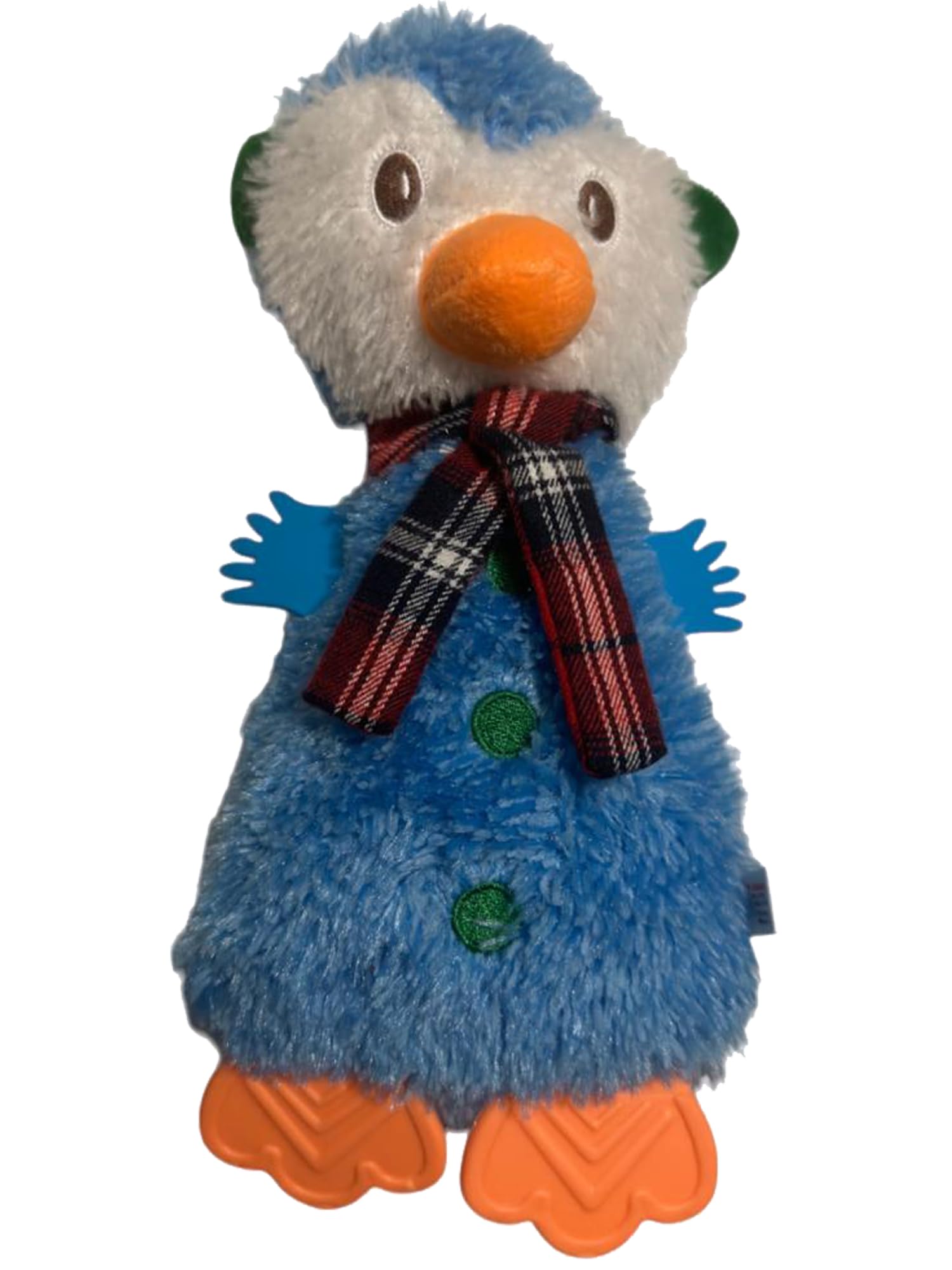 Dog Interactive Christmas Pet Plush Chew Toy Squeak Honking Santa Snowman Reindeer Penguin Turkey Dog Toys Soft Natural Corduroy Stuffed Dog Pet Xmas Toy Gift (Duck TPR Arms & Legs)